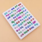 50 Pairs Random Mixed Resin Plastic Glue Needle Small Ear Studs Set - Image 7