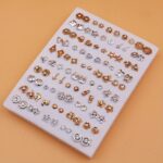 50 Pairs Random Mixed Resin Plastic Glue Needle Small Ear Studs Set - Image 8