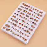 50 Pairs Random Mixed Resin Plastic Glue Needle Small Ear Studs Set - Image 9