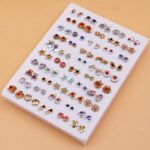 50 Pairs Random Mixed Resin Plastic Glue Needle Small Ear Studs Set - Image 10
