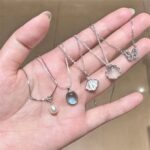 5pcs Elegant Shell, Butterfly & Imitation Pearl Necklace Set
