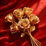 6pcs Faux Golden Rose Stems – Realistic Artificial Flowers for Home, Party & Holiday Decoration - Image 5