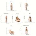 7pcs Miniature Nativity Scene Set – Holy Family Figurines with Shepherd, Angel & Sheep Christmas Religious Decor