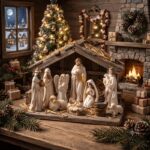 7pcs Miniature Nativity Scene Set – Holy Family Figurines with Shepherd, Angel & Sheep Christmas Religious Decor - Image 4