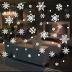 80pcs Snowflake Window Stickers – Removable Static Cling Christmas Decals for Glass Windows & Holiday Decor - Image 9