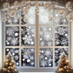 80pcs Snowflake Window Stickers – Removable Static Cling Christmas Decals for Glass Windows & Holiday Decor