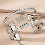 Adjustable Vintage Multi-Layer Bangle Bracelet for Women – Elegant Gold-Tone Fashion Cuff - Image 6