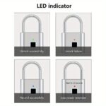 Advanced Fingerprint Smart Padlock – USB Rechargeable Keyless Security Lock - Image 6