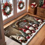 Christmas Santa Gnome Doormat – Non-Slip Machine-Washable Holiday Entrance Mat for Home & Outdoor Decor - Image 8