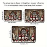 Christmas Santa Gnome Doormat – Non-Slip Machine-Washable Holiday Entrance Mat for Home & Outdoor Decor - Image 3