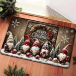 Christmas Santa Gnome Doormat – Non-Slip Machine-Washable Holiday Entrance Mat for Home & Outdoor Decor - Image 4