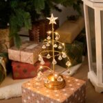 Christmas Tree Copper Wire Night Light – Crystal Pendant Holiday Table Decor - Image 6