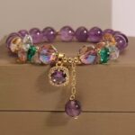 Classic Amethyst Bead Bracelet - Image 2