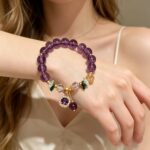 Classic Amethyst Bead Bracelet - Image 6