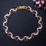 Colorful Wave Stone Bracelet – Fashionable Tennis Bangle for Women - Image 2