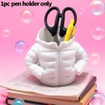 Creative Down Jacket Plastic Pen Holder, 3D Printed Desktop Organizer, Cute Puffer Jacket-Shaped Pencil Container, Desk Decoration & Gift - Image 6