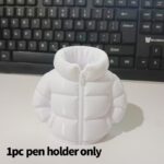 Creative Down Jacket Plastic Pen Holder, 3D Printed Desktop Organizer, Cute Puffer Jacket-Shaped Pencil Container, Desk Decoration & Gift - Image 3