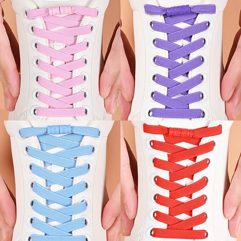 Elastic No-Tie Shoelaces (8) Elastic No-Tie Shoelaces