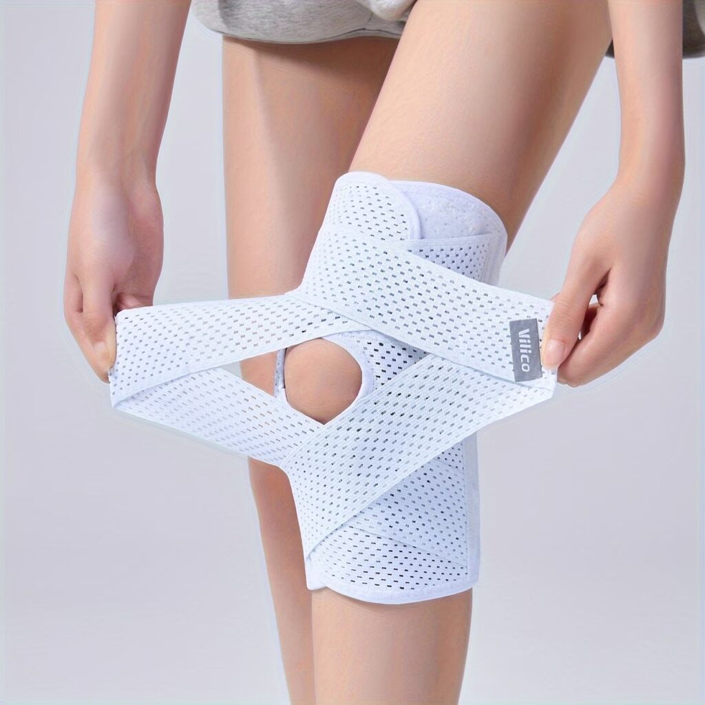 Elastic Strap Sports Knee Brace, Unisex Breathable Polyester Fitness Basketball Knee Support, Suitable for Various Outdoor Sports