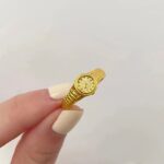 Golden Watch Ring for Women – European & American Style Light Luxury Adjustable Fashion Ring - Image 5