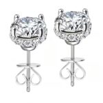 JOYHERS Plated Synthetic Zirconia Stud Earrings – Minimalist Round Hoop Design for Women & Men - Image 5