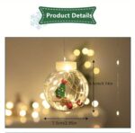 LED Christmas Curtain Lights with Wishing Ball & Snowman Tree Hanging Decorations – 3m Holiday Window Lights for Home & Party Decor - Image 3