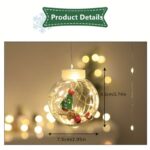 LED Christmas Curtain Lights with Wishing Ball & Snowman Tree Hanging Decorations – 3m Holiday Window Lights for Home & Party Decor - Image 5
