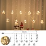 LED Christmas Curtain Lights with Wishing Ball & Snowman Tree Hanging Decorations – 3m Holiday Window Lights for Home & Party Decor - Image 6