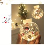 LED Christmas Curtain Lights with Wishing Ball & Snowman Tree Hanging Decorations – 3m Holiday Window Lights for Home & Party Decor - Image 9