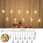 LED Christmas Curtain Lights with Wishing Ball & Snowman Tree Hanging Decorations – 3m Holiday Window Lights for Home & Party Decor - Image 11