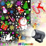 Manual Rotating Christmas Projection Light – USB-Powered 20-Pattern Holiday Projector