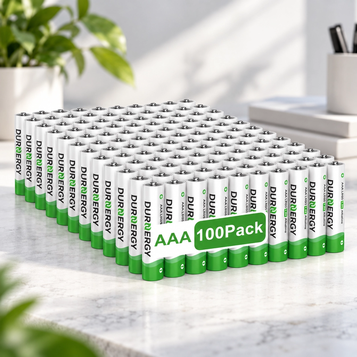 NATG792 DURNERGY 100PCS AAA Batteries, 1.5V Alkaline High-Performance Dry Batteries, Long-Lasting Power for Remote Controls, Mouse, Keyboard, Flashlights & More - Image 1