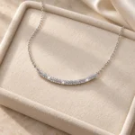 925 Silver Moissanite Smile Necklace – Women’s Pendant