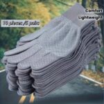 Nylon Dotted Gloves – 10pcs/5 Pairs Lightweight Anti-Slip Work Gloves for Outdoor Cycling, Camping & Fishing - Image 2
