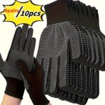 Nylon Dotted Gloves – 10pcs/5 Pairs Lightweight Anti-Slip Work Gloves for Outdoor Cycling, Camping & Fishing - Image 6
