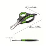 Pet Nail Clipper – Black & Green Stainless Steel - Image 5