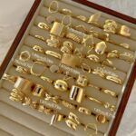 Random 14/15pcs Stacked Rings Set – Personalized Twisted Irregular Metallic Fashion Rings - Image 3