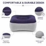 Thickened PVC Air Cushion Footrest, Adjustable Air Support Footstool, Portable Inflatable Foot Pedal for Airplane, Train, Travel, Home & Office - Image 3