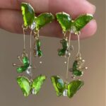 Vintage Butterfly Long Stud Earrings - Image 3