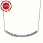 925 Silver Moissanite Smile Necklace – Women’s Pendant
