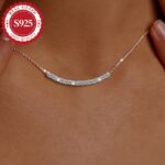 925 Silver Moissanite Smile Necklace – Women’s Pendant